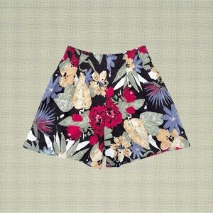 Vintage 90s Byer California Black Multicolor Tropical Retro Fairy Easy Shorts